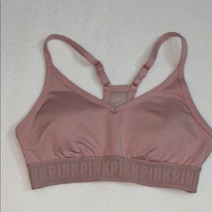 Pink sports bra
